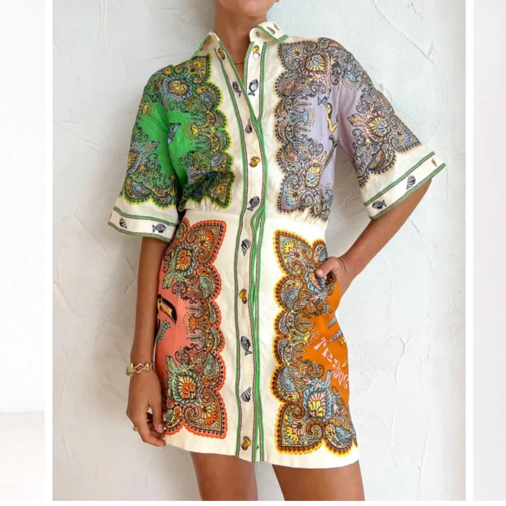 SOLD OUT Linen Shirt Dress - Picture 3 of 16